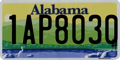 AL license plate 1AP8030