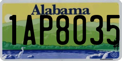 AL license plate 1AP8035