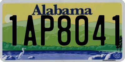 AL license plate 1AP8041