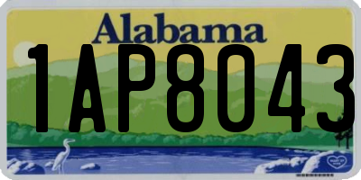 AL license plate 1AP8043