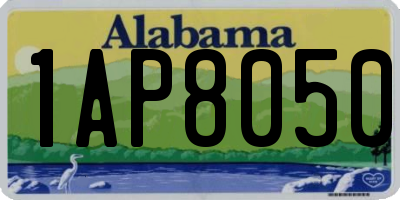 AL license plate 1AP8050