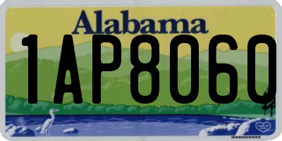 AL license plate 1AP8060