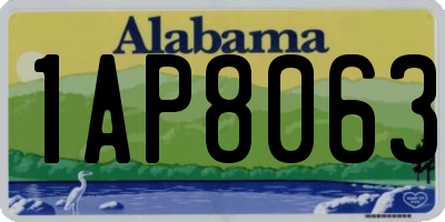 AL license plate 1AP8063