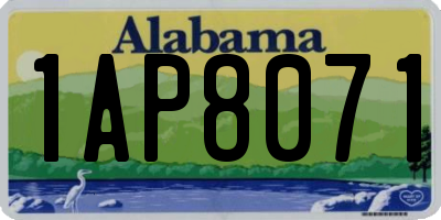 AL license plate 1AP8071