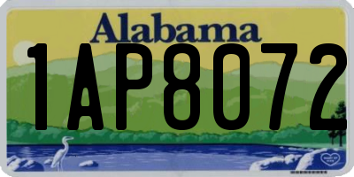 AL license plate 1AP8072