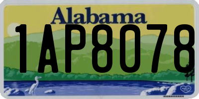 AL license plate 1AP8078