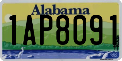 AL license plate 1AP8091