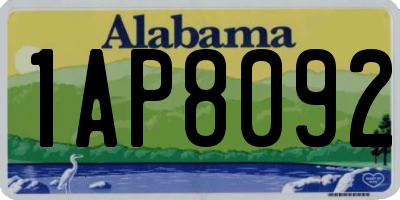 AL license plate 1AP8092