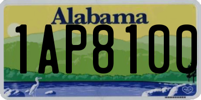 AL license plate 1AP8100