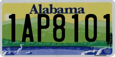 AL license plate 1AP8101