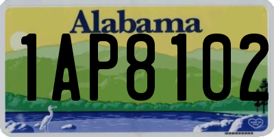 AL license plate 1AP8102