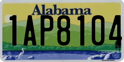 AL license plate 1AP8104