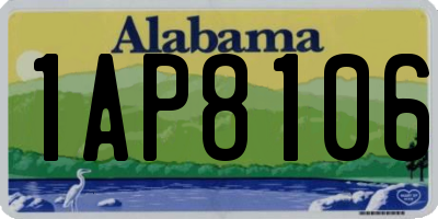 AL license plate 1AP8106