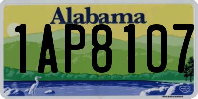 AL license plate 1AP8107
