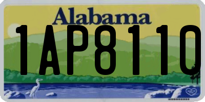 AL license plate 1AP8110