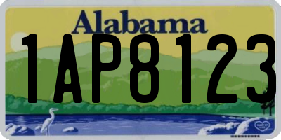 AL license plate 1AP8123