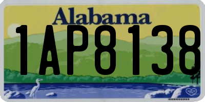 AL license plate 1AP8138