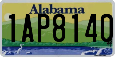 AL license plate 1AP8140