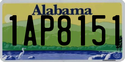 AL license plate 1AP8151