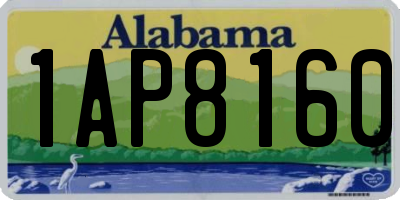AL license plate 1AP8160