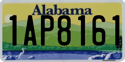 AL license plate 1AP8161