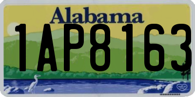 AL license plate 1AP8163