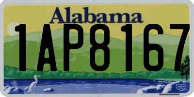AL license plate 1AP8167