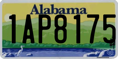 AL license plate 1AP8175