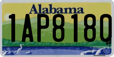 AL license plate 1AP8180