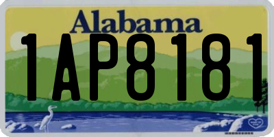 AL license plate 1AP8181