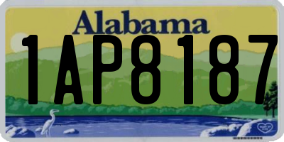AL license plate 1AP8187