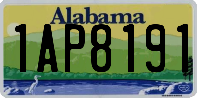 AL license plate 1AP8191