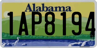 AL license plate 1AP8194