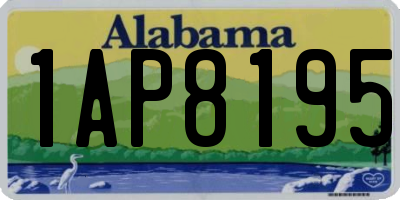 AL license plate 1AP8195