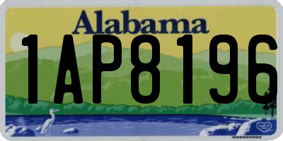 AL license plate 1AP8196