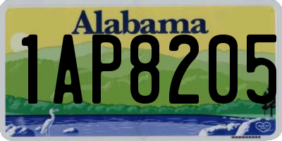 AL license plate 1AP8205