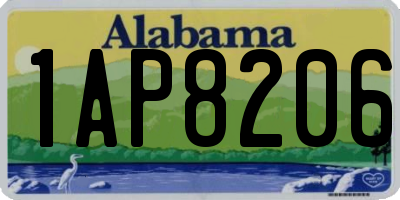 AL license plate 1AP8206
