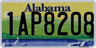 AL license plate 1AP8208