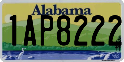 AL license plate 1AP8222