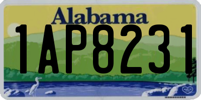 AL license plate 1AP8231