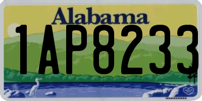 AL license plate 1AP8233