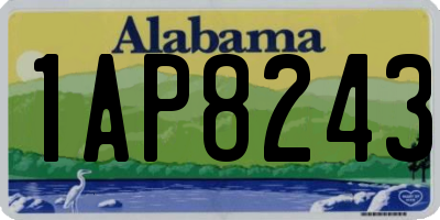 AL license plate 1AP8243