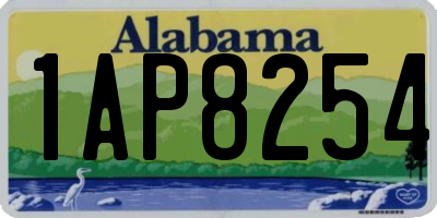AL license plate 1AP8254