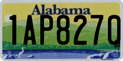 AL license plate 1AP8270
