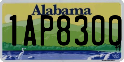 AL license plate 1AP8300