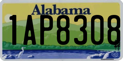 AL license plate 1AP8308