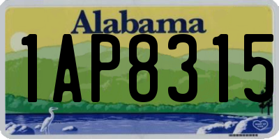 AL license plate 1AP8315