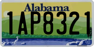 AL license plate 1AP8321