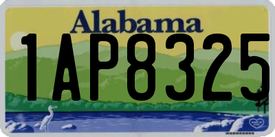 AL license plate 1AP8325