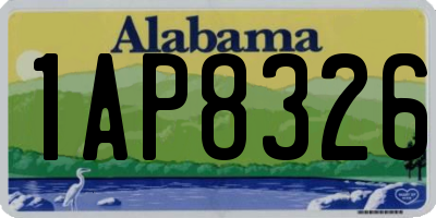 AL license plate 1AP8326